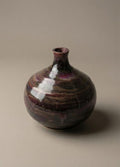 Handcrafted Ceramic Bud Vase – Dark Glaze Stoneware